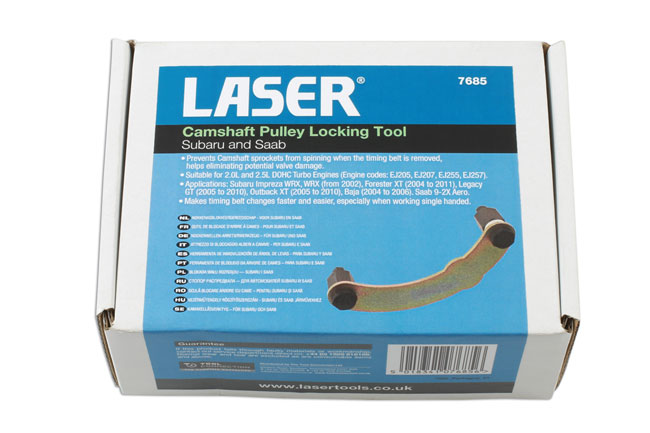 Laser Tools 7685 Camshaft Pulley Locking Tool - for Subaru, Saab