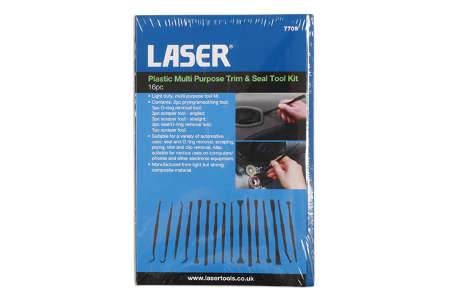 Laser Tools 7709 Plastic Multi Purpose Trim & Seal Toolkit 16pc