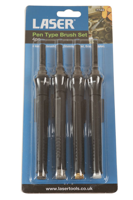 Laser Tools 7744 Pen Type Detailing Brush Set 4pc