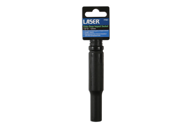 Laser Tools 7761 Extra Deep Impact Socket 1/2"D 12mm