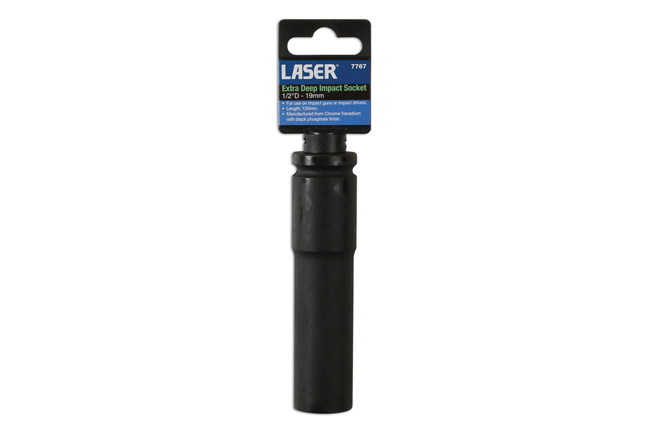 Laser Tools 7767 Extra Deep Impact Socket 1/2"D 19mm
