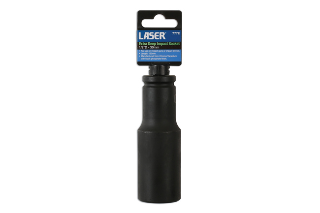 Laser Tools 7772 Extra Deep Impact Socket 1/2"D 30mm