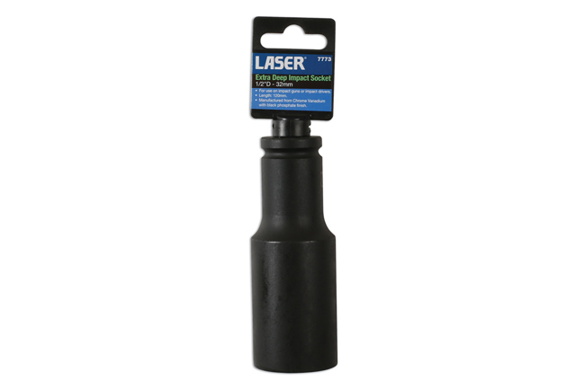 Laser Tools 7773 Extra Deep Impact Socket 1/2"D 32mm