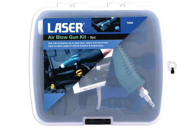 Laser Tools 7835 Air Blow Gun Kit 9pc