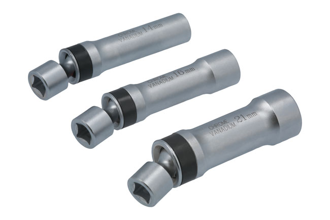 Laser Tools 7891 Universal Joint Spark Plug Socket Set 3/8"D 3pc