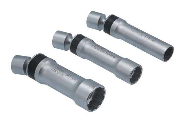 Laser Tools 7891 Universal Joint Spark Plug Socket Set 3/8"D 3pc