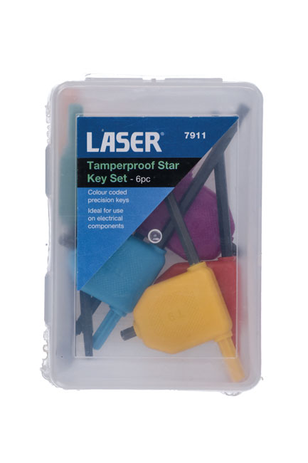 Laser Tools 7911 Tamperproof Star Key Set 6pc