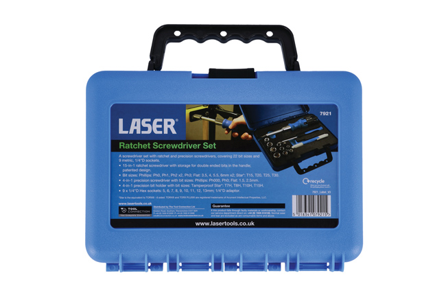 Laser Tools 7921 Ratchet Screwdriver Set 18pc