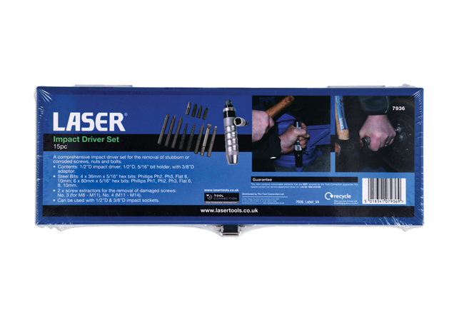 Laser Tools 7936 Impact Driver Set 15pc