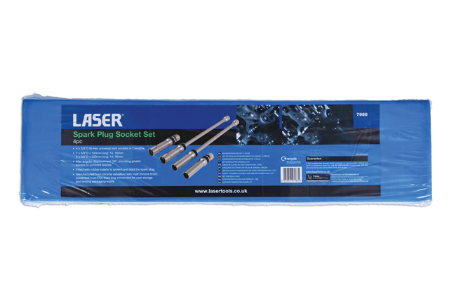 Laser Tools 7986 Spark Plug Socket Set 3/8"D 4pc