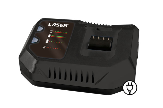 Laser Tools 8009 Battery Charger 230V Mains 4 amp with Euro 2 Pin Plug