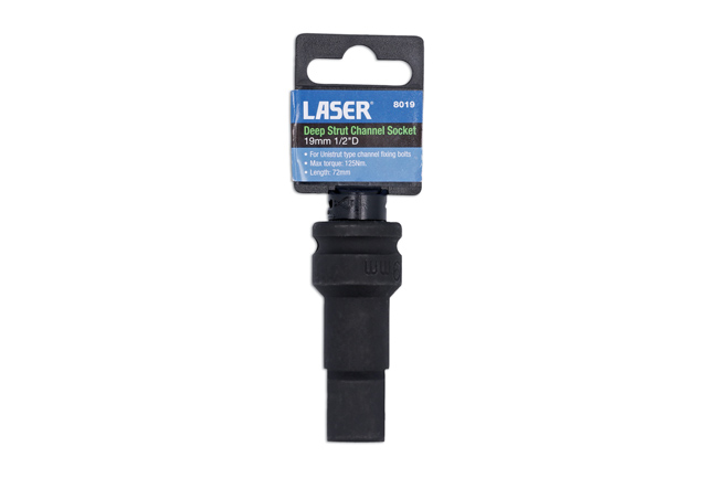 Laser Tools 8019 Deep Socket 19mm 1/2"D  for Strut Channel