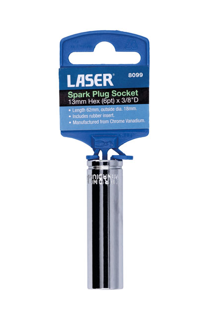 Laser Tools 8099 Spark Plug Socket 13mm 3/8"D