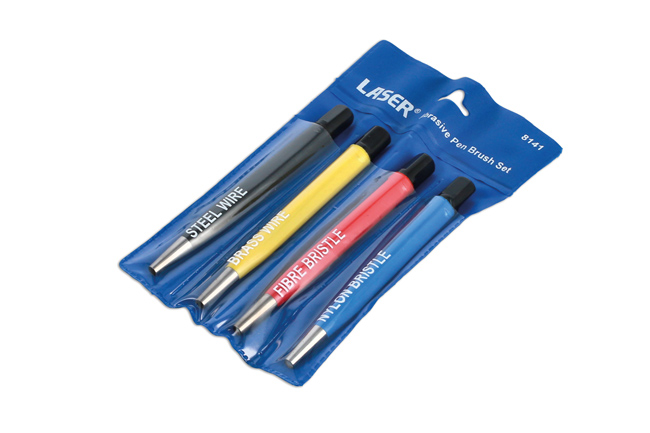 Laser Tools 8141 Abrasive Pen Brush Set 4pc