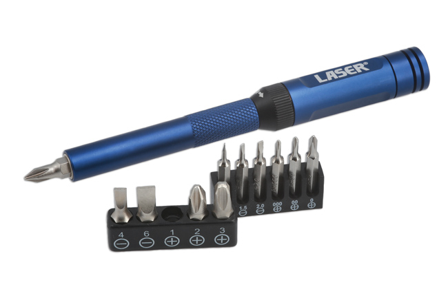 Laser Tools 8244 Ratchet Screwdriver for Standard & Precision Bits