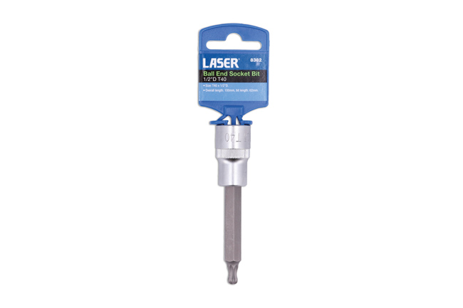Laser Tools 8382 Ball End Socket Bit 1/2"D T40