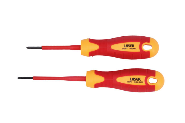 Laser Tools 8387 VDE Insulated Screwdriver Set 2pc