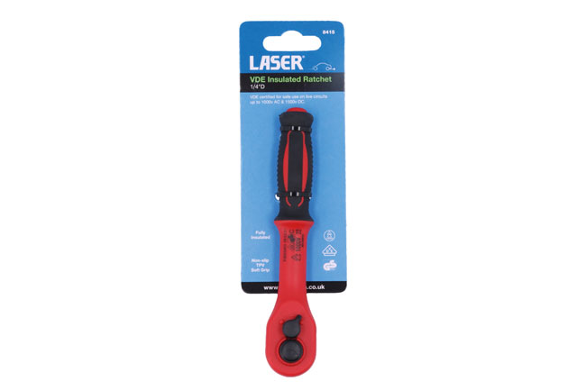 Laser Tools 8415 VDE Insulated Ratchet 1/4"D