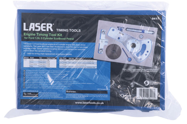 Laser Tools 8417 Engine Timing Kit - for Ford 1.5L 3 Cylinder EcoBoost Petrol
