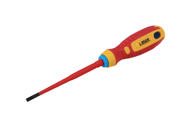 Laser Tools 8452 Flat Insulated Screwdriver 4.0 x 100mm