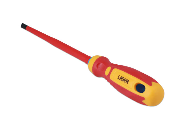 Laser Tools 8454 Flat Insulated Screwdriver 6.5 x 150mm