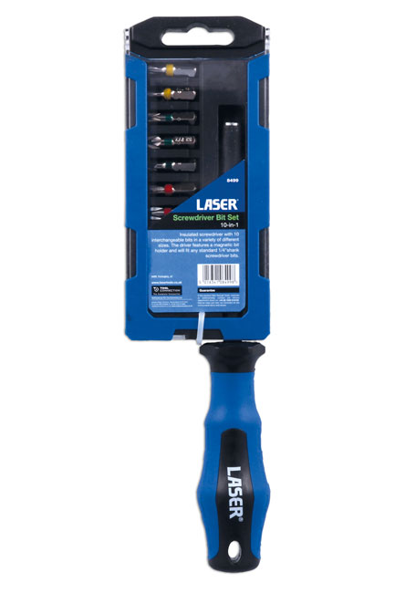 Laser Tools 8499 Screwdriver Bit Set 10-in-1