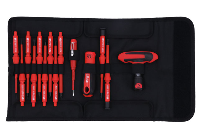 Laser Tools 8527 Insulated Interchangeable Screwdriver Set 16pc