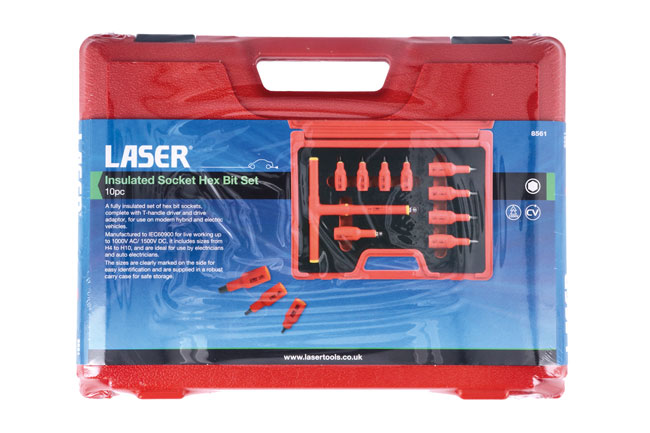 Laser Tools 8561 Insulated Socket Hex Bit Set 10pc