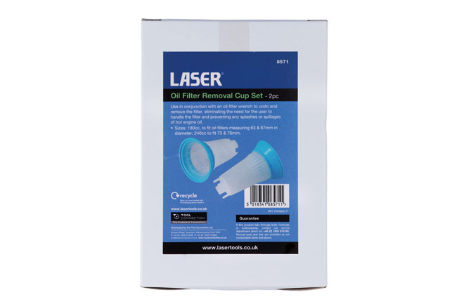 Laser Tools 8571 Oil Filter Removal Cup Set 2pc