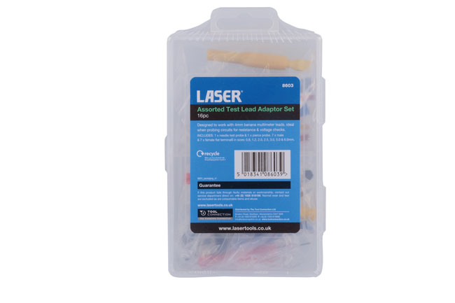 Laser Tools 8603 Assorted Test Lead Adaptor Set 16pc