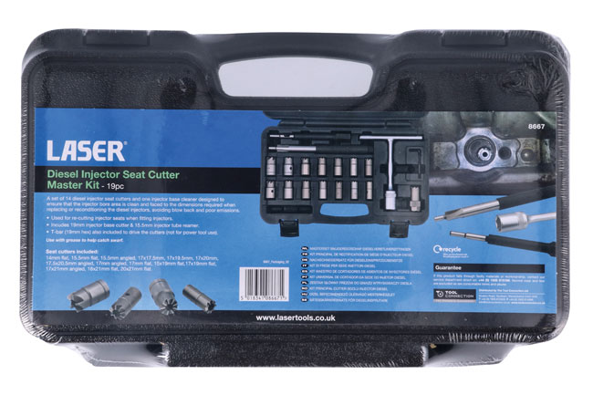 Laser Tools 8667 Diesel Injector Seat Cutter Master Kit