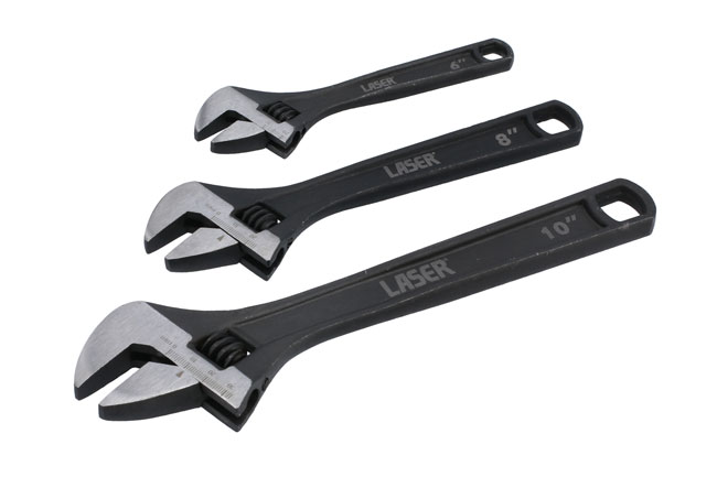 Laser Tools 8677 Adjustable Wrench Set 3pc