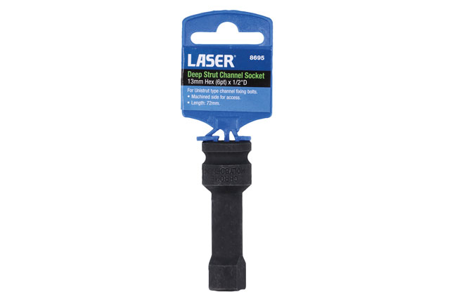 Laser Tools 8695 Deep Socket 13mm 1/2"D for Strut Channel
