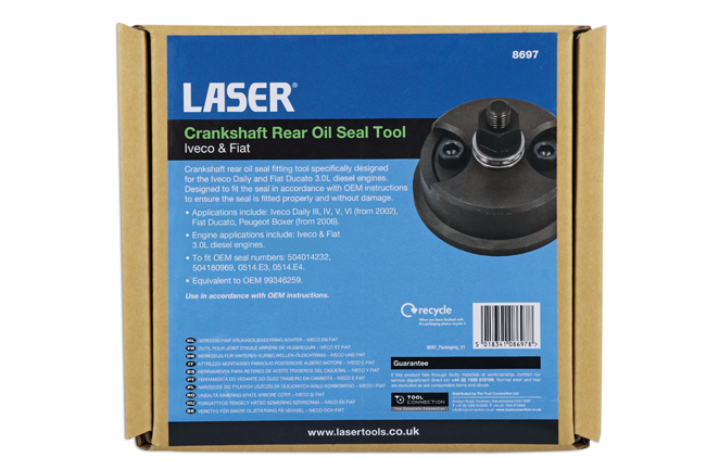 Laser Tools 8697 Crankshaft Rear Oil Seal Tool – Iveco & Fiat