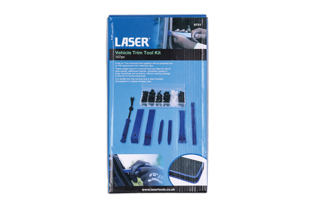 Laser Tools 8731 Vehicle Trim Tool Kit 107pc