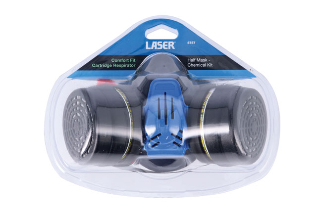 Laser Tools 8757 Comfort Fit Cartridge Respirator – Chemical Kit
