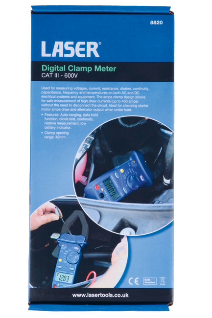 Laser Tools 8820 Digital Clamp Meter CAT III - 600V
