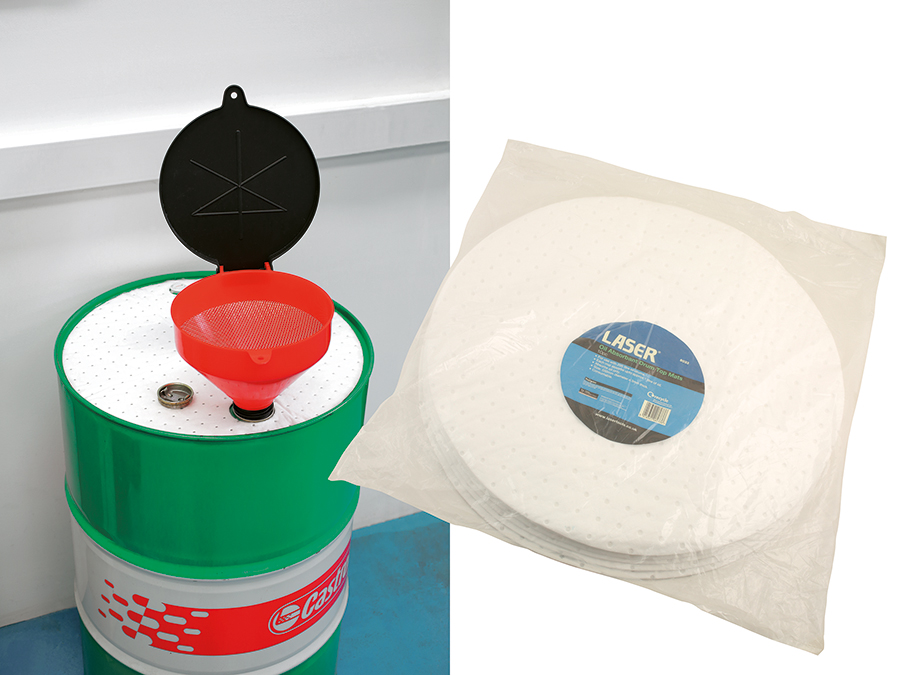 Keep the top of your oil drums clean and dry Laser Tools