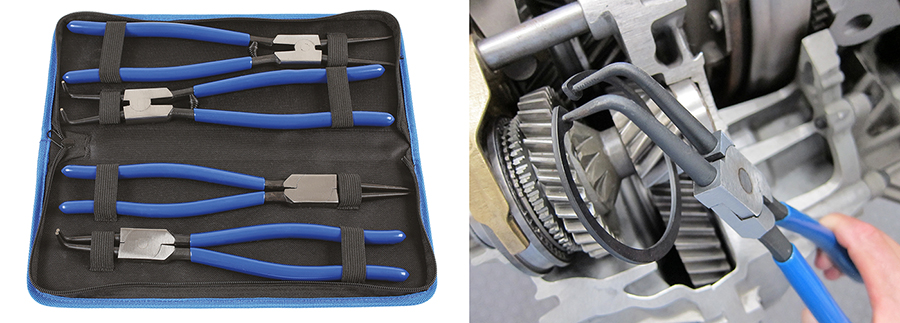 For safety and security when using large circlips, use this new circlip pliers set