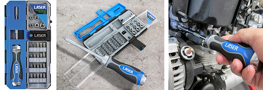 Versatile ratchet screwdriver plus bit and socket set