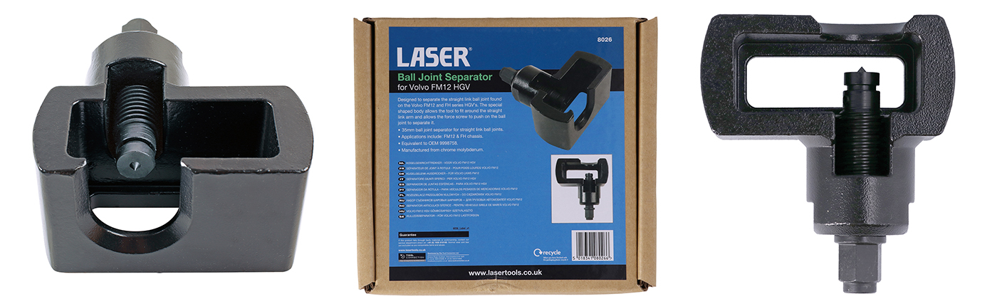Easy to use ball joint separator for the Volvo FM12 and FH series HGV