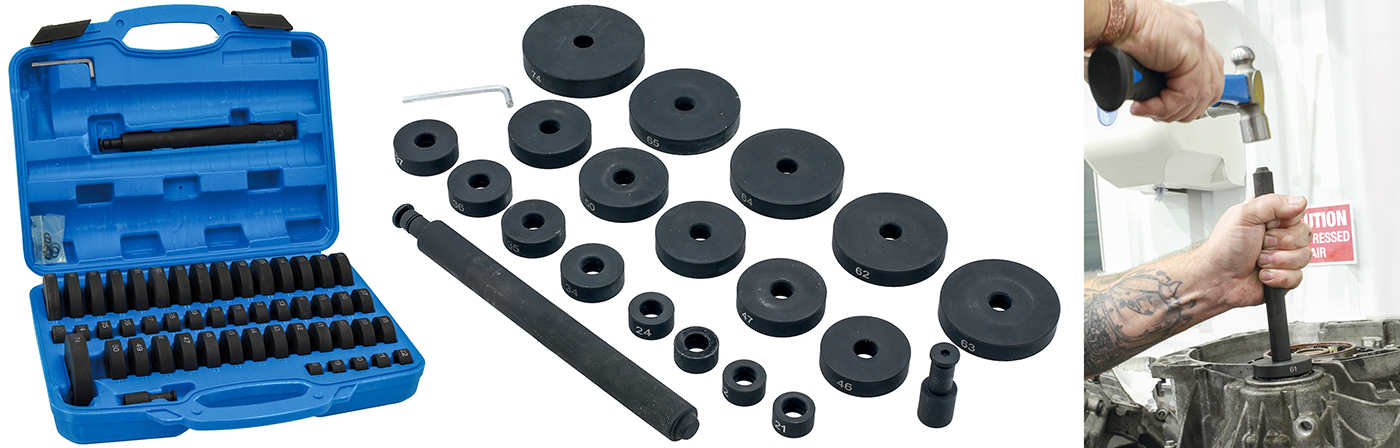 New from Laser Tools: 52-Piece Bush, Bearing & Seal Driver Set—perfect for press or impact fitment