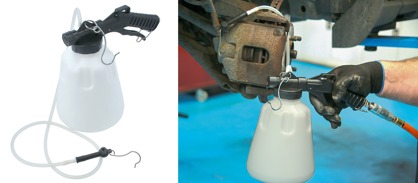 Cleaner, faster, single-operator brake bleeding with Laser Tools new vacuum extractor