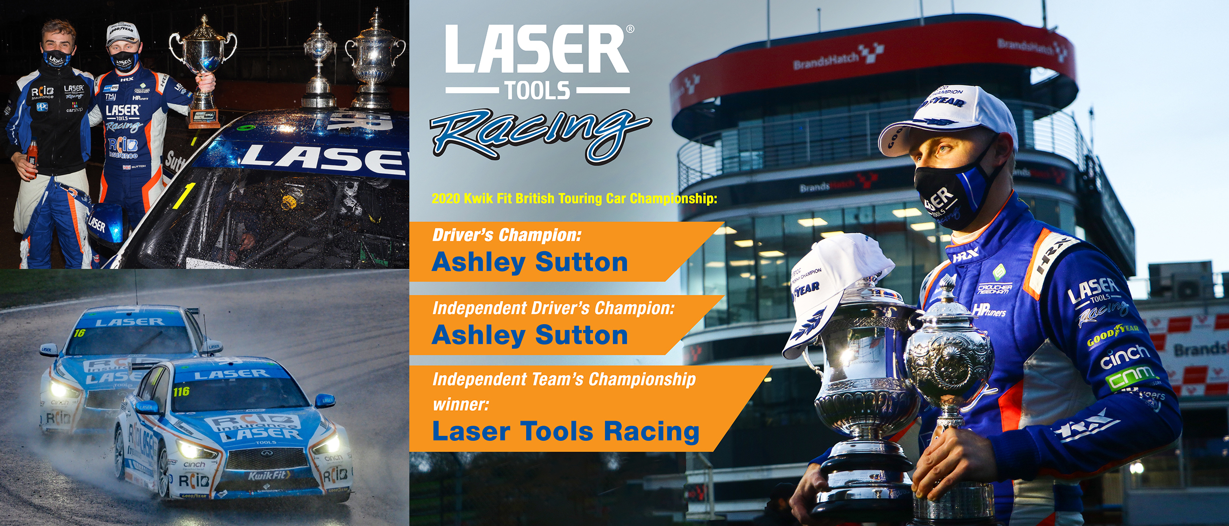 Ashley Sutton wins 2020 BTCC Driver's Championship for Laser Tools Racing