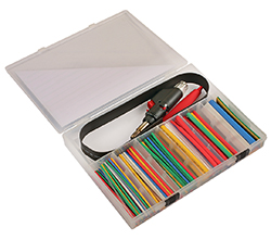 Heat shrink tubing kit includes butane gas torch