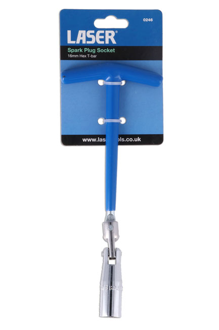 Laser Tools 0246 Spark Plug Socket T-Bar 16mm