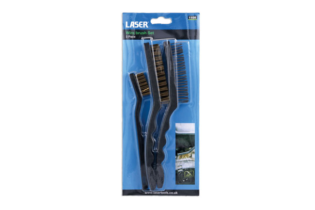 Laser Tools 1105 Wire Brush Set 3pc