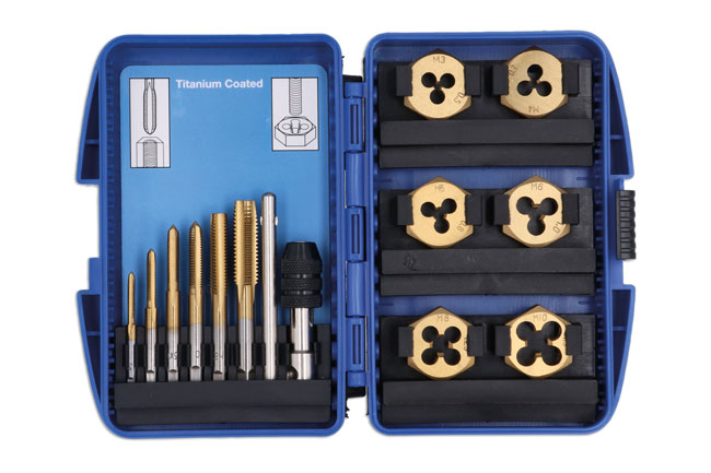Laser Tools 4026 Metric Tap & Die Set 13pc