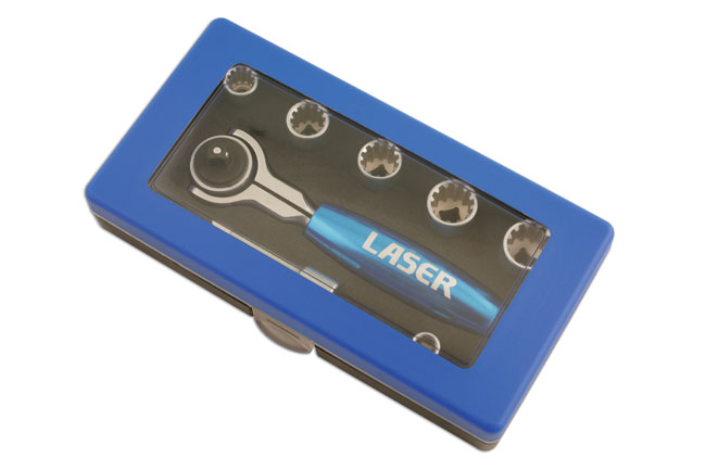 Laser Tools 5530 Alldrive® Socket Set 1/4"D 8pc