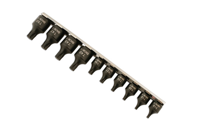 Laser Tools 5664 Low Profile Star Socket Bit Set 1/4"D, 3/8"D 10pc